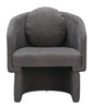 Olya Truffle Gray Steel and Polyester Accent Chair