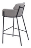 Bremor Slate Gray Steel and Polyurethane Barstool