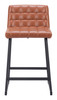 Pago Brown (Set of 2) Steel and Polyurethane Counter Stool