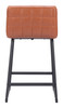 Pago Brown (Set of 2) Steel and Polyurethane Counter Stool