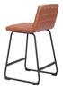 Pago Brown (Set of 2) Steel and Polyurethane Counter Stool