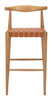 Bandani Tan Leather and Rubberwood Barstool