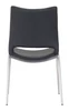 Ace Black & Silver (Set of 2) Stainless Steel and Polyurethane Dining Chair