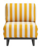 Shoreline Yellow Aluminum and Olefin Accent Chair for Outdoor Use
