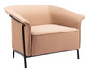 Burry Tan Steel and Polyester Accent Chair