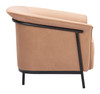 Burry Tan Steel and Polyester Accent Chair