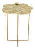 Lotus Gold Aluminum and Iron Side Table