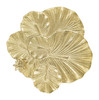 Lotus Gold Aluminum and Iron Side Table