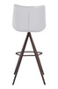 Aki White & Walnut (Set of 2) Steel and Polyurethane Barstool