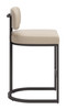 Velar Beige & Gray (Set of 2) Steel and Polyurethane Counter Stool