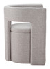 Papua Gray Polyester Dining Chair