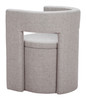 Papua Gray Polyester Dining Chair