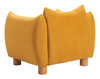 Meia Mustard Ash Wood and Polyester Accent Chair
