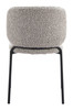 Plat Gray (Set of 2) Steel and Polyester Stackable Dining Chair