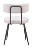 Blanca Ivory (Set of 2) Steel and Polyester Dining Chair