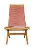 Rova Terracotta Acacia Wood and Nylon Lounge Chair for Outdoor Use