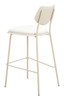Zeal Light Gray & Beige (Set of 4) Steel and Polyester Barstool