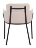 Bremor Beige (Set of 2) Steel and Polyester Dining Chair