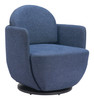 Bant Blue Steel and Polyester Swivel Chair
