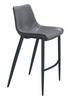 Magnus Dark Gray & Black (Set of 2) Steel and Polyurethane Barstool
