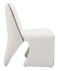 Novo Ivory Stainless Steel and Polyester Accent Chair