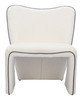 Novo Ivory Stainless Steel and Polyester Accent Chair