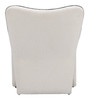 Novo Ivory Stainless Steel and Polyester Accent Chair