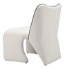 Novo Ivory Stainless Steel and Polyester Accent Chair