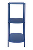 Tre Blue Steel Oval Console Table