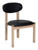 Rilou Black & Natural (Set of 2) Rubberwood and Steel Dining Chair