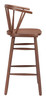 Stenger Walnut (Set of 2) Rubberwood Barstool