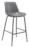 Byron Gray Steel and Polyurethane Barstool