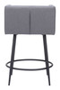 Horbat Gray (Set of 2) Steel and Polyester Counter Stool