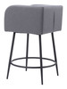Horbat Gray (Set of 2) Steel and Polyester Counter Stool