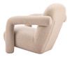 Selenya Beige Rubberwood Accent Chair