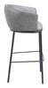 Garston Gray Steel and Polyurethane Barstool
