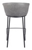 Garston Gray Steel and Polyurethane Barstool