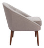 Carter Gray Rubberwood and Polyester Accent Chair