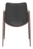 Desi Black & Walnut (Set of 2) Steel and Polyurethane Dining Chair