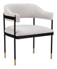 Zadar Misty Gray Steel and Polyester Dining Chair