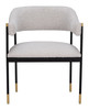 Zadar Misty Gray Steel and Polyester Dining Chair