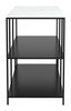 Singularity White & Black Natural Marble and Iron Console Table