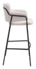 Marcel Cream (Set of 2) Steel and Polyester Barstool
