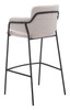 Marcel Cream (Set of 2) Steel and Polyester Barstool
