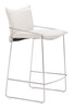Pola White Steel and Polyester Counter Stool