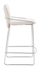 Pola White Steel and Polyester Counter Stool