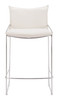 Pola White Steel and Polyester Counter Stool