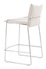 Pola White Steel and Polyester Counter Stool