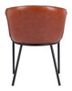 Garston Brown Steel and Polyurethane Dining Chair