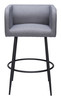 Horbat Gray (Set of 2) Steel and Polyester Barstool